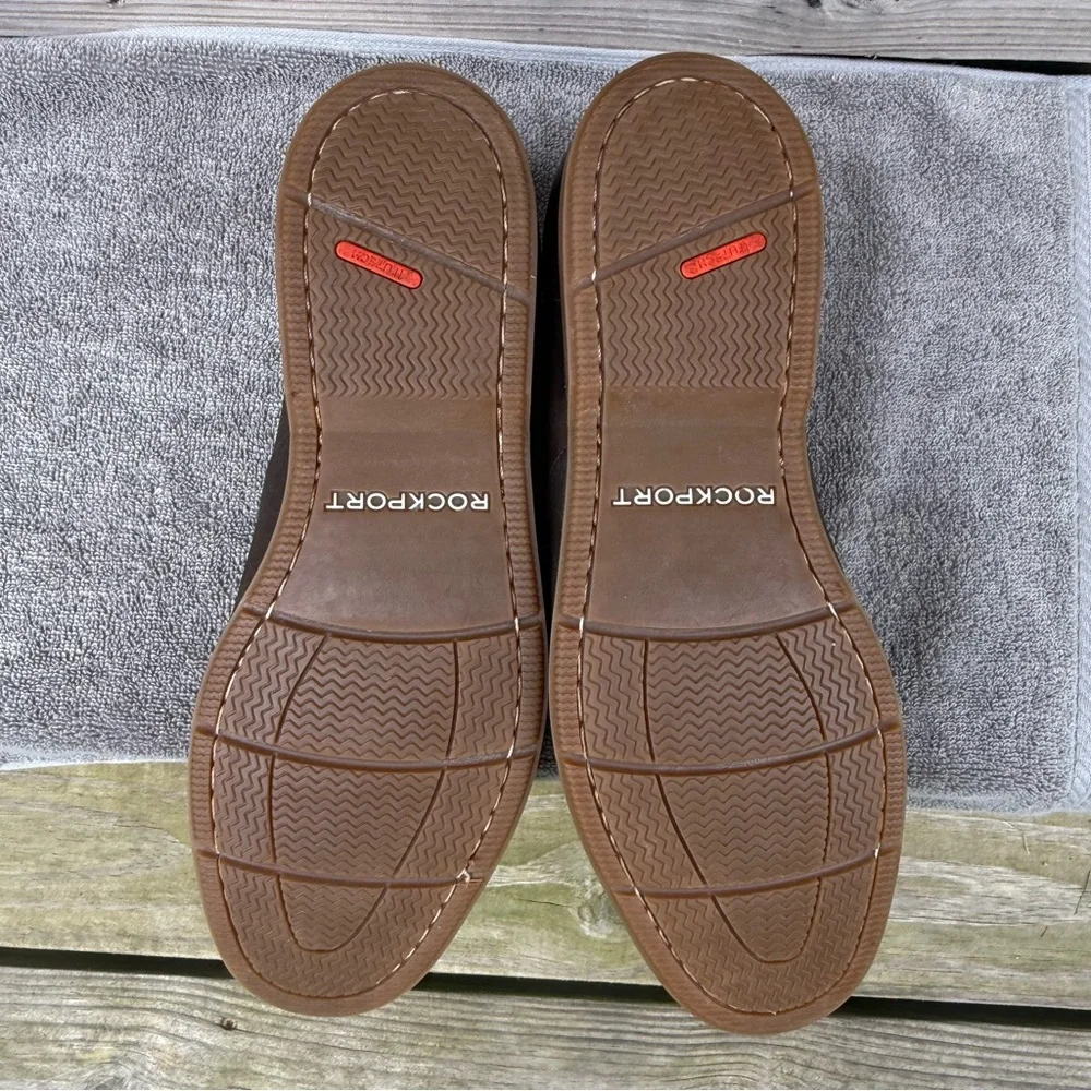 Rockport Southport Venetian Leather Loafer Oat Brown Mens 13 Java Rubber Sole